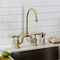 Kingston Brass Bridge Kitchen Faucet with Brass Sprayer, Brushed Brass KS7797BALBS - alternate 5